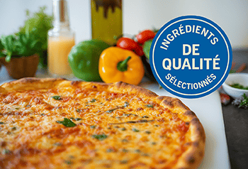 Ingrédients frais et sélectionnés pour nos pizzas Il Forno